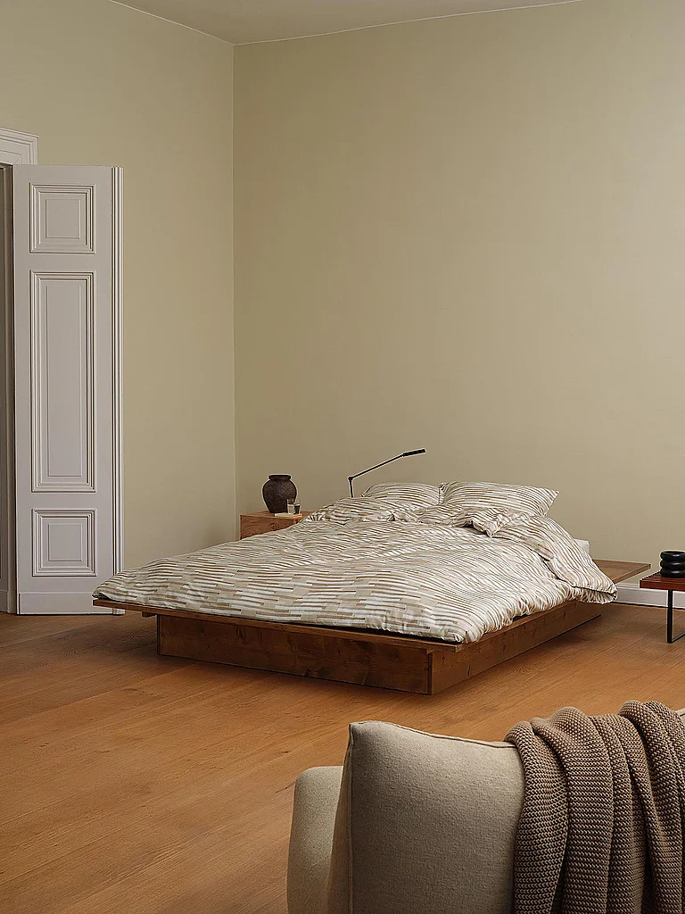 MARC O'POLO HOME Ropa de cama de satén SVALI 70x90 / 140x200cm Oatmeal camel